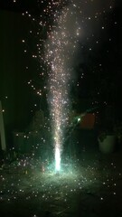 fireworks and crackers on the night sky
