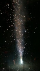 fireworks and crackers on the night sky