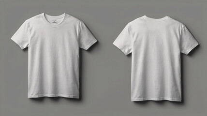 Fototapeta premium White blank T-shirt front and back template mockup design isolated