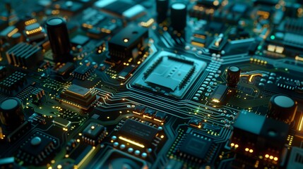 Obraz premium Material related to circuit board processors