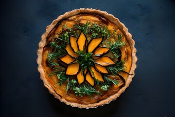 squash and caramelized onion tart Christmas dinner food