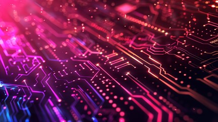 Fototapeta premium This modern illustration shows a futuristic circuit digital interface concept