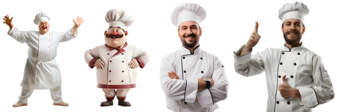 Chef isolated on a white background, png - Powered by Adobe
