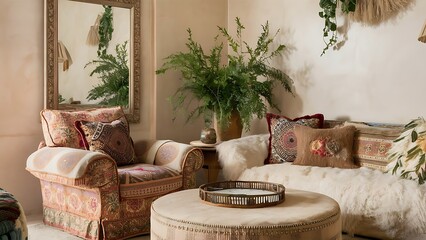 living room interior with sofa