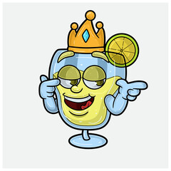 Margarita Mascot Character Cartoon With Smug expression. For brand, label, packaging and product.