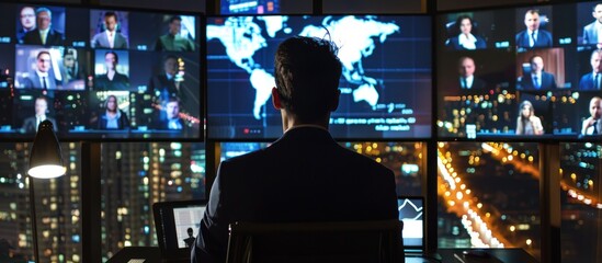 Businessman in a Modern Office
