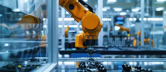 Industrial Robot Arm in Manufacturing Facility