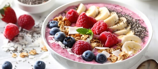 A vibrant and refreshing smoothie bowl 