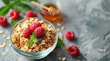Granola with Raspberries