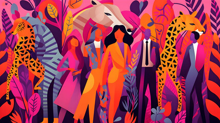 Colorful Jungle Illustration