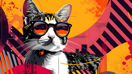 Cool Cat in Sunglasses