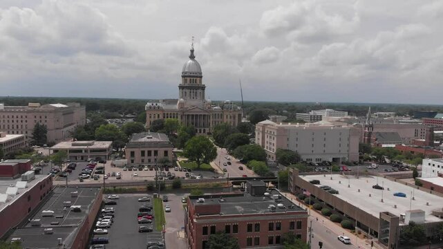 Drone footage of Springfield, IL 
