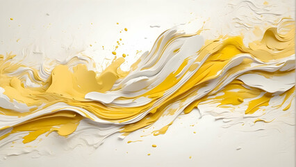 Abstract creamy yellow and white wave texture