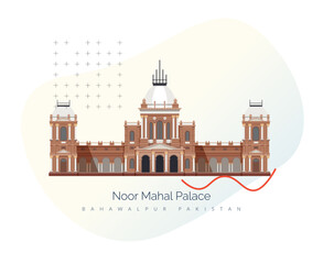 Obraz premium Noor Mahal - Bahawalpur - Stock Illustration