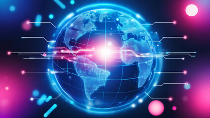 Fototapeta premium background with globe