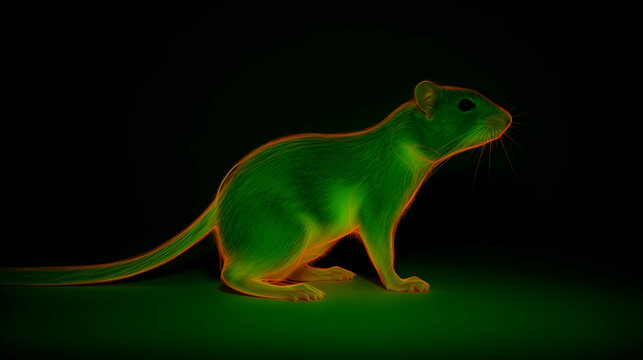 Green & Orange Neon Mouse