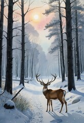 Winter Wonderland: A Rustic Christmas Scene