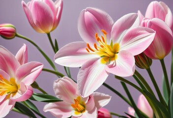 Fototapeta premium Blooming Pastels: A Collection of Vibrant Artwork