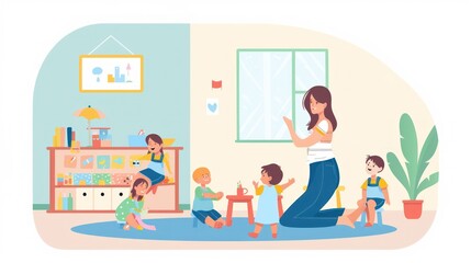Children Learning in Classroom
