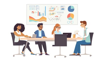 Fototapeta premium Business Meeting Illustration