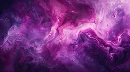 Fototapeta premium Vibrant Pink and Purple Abstract Paint Swirls on Canvas � Artistic Blend of Colors and Textures for Creative Design Projects