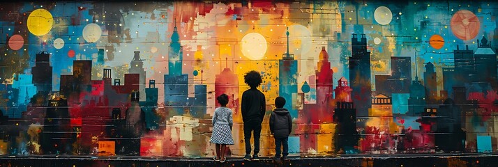 Indian students discussing recent buildings an infographic