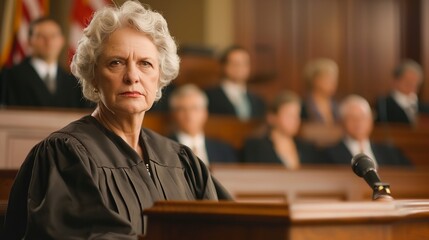 a judge in a courtroom