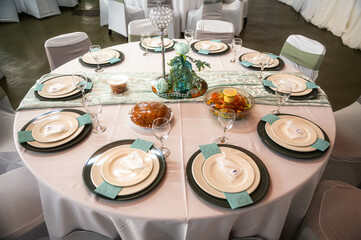 table setting for a dinner