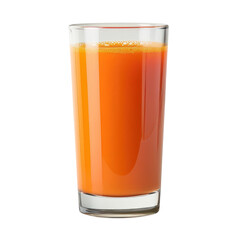 A glass of freshly squeezed orange juice. The glass is full of bright orange juice and has a few bubbles on top.