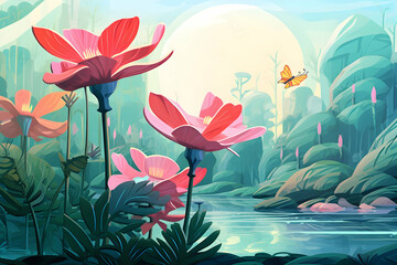 Floral Dreamland: Watercolor Fantasy