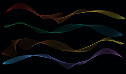 Fototapeta premium abstraction design dark background waves graphics