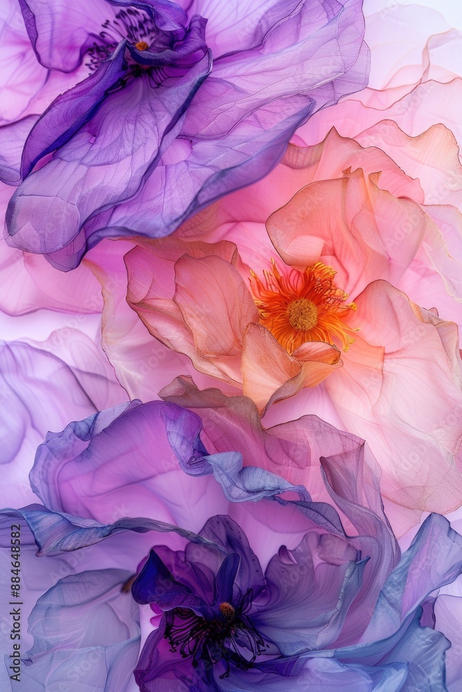 Poster a close-up view of a bouquet of colorful flowers, suitable for use in articles or social media posts