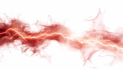 red electricity isolated on white background.