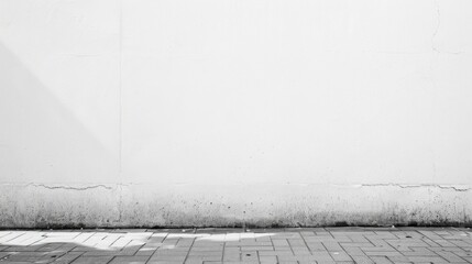 White wall background with space for text or image