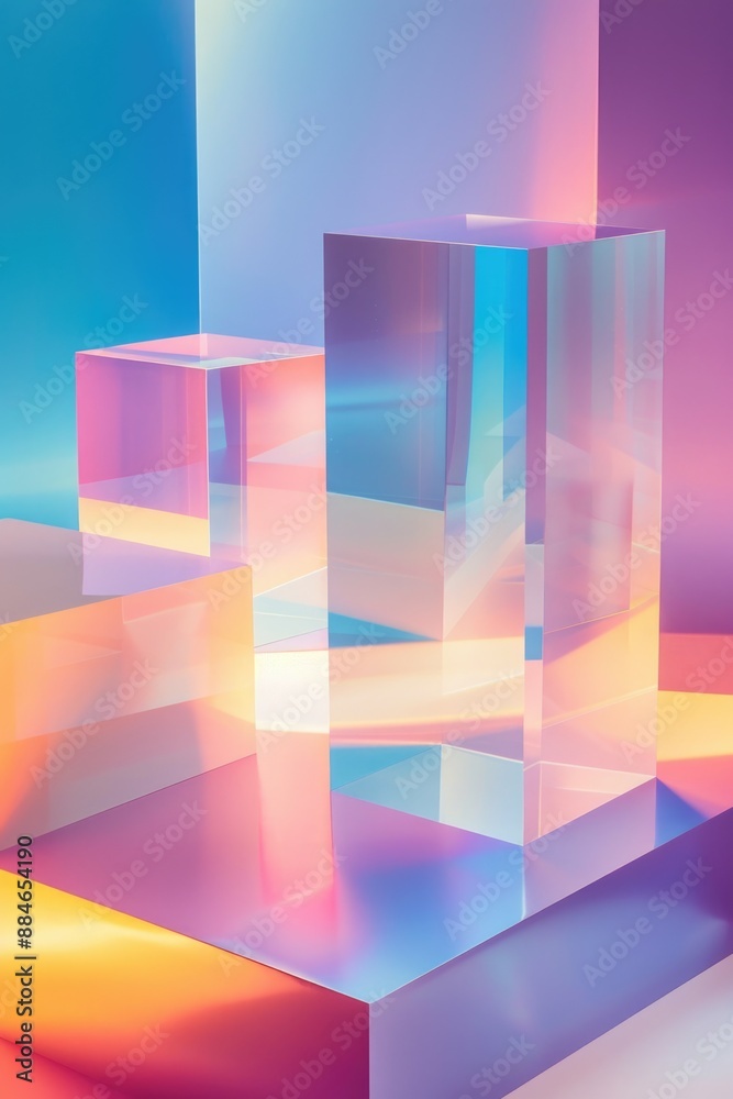 Poster a collection of cubes stacked on a table, suitable for use in educational or business settings