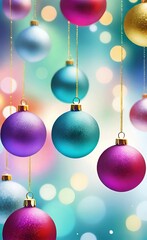 Obraz premium christmas background with balls