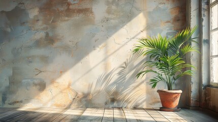 design scene, with white background and flowers