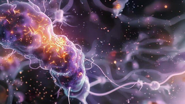 As the immune synapse takes shape the corresponding changes in cellular morphology and organization can be seen in this microscopic image providing a glimpse into the inner workings