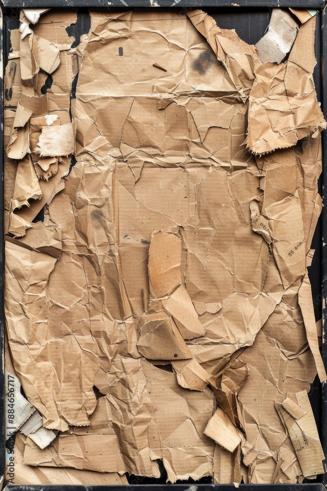 Poster a simple cardboard box sitting on a table, possibly used for storage or packaging