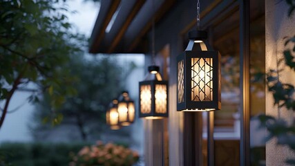 These lanterns seamlessly incorporate geometric elements adding an interesting and modern twist to the classic lantern design.