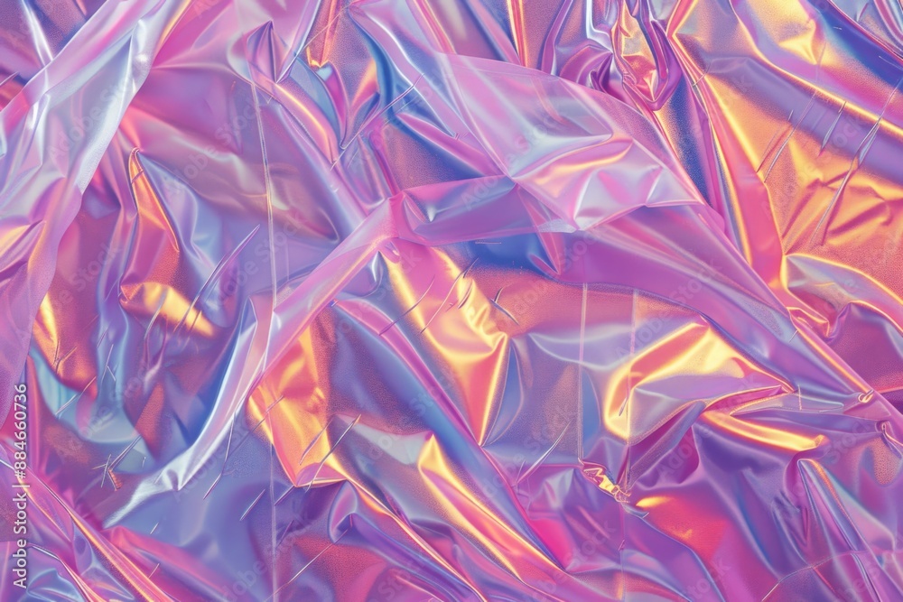 Poster Close up view of shiny fabric texture with subtle sheen and texture details