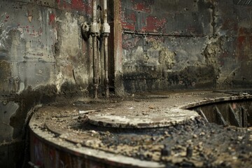 Closeup shot of a rusty and dusty piece of old industrial machinery with vintage appeal
