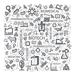 Biotech Outline Pattern design