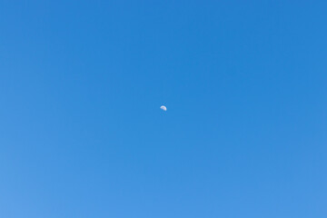 moon in the blue sky
