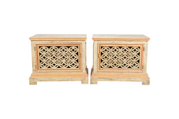 antique wooden box isolated