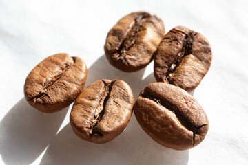 Special gourmet Brazilian coffee type Mogiana roasted in beans.