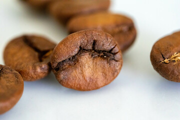 Special gourmet Brazilian coffee type Mogiana roasted in beans.