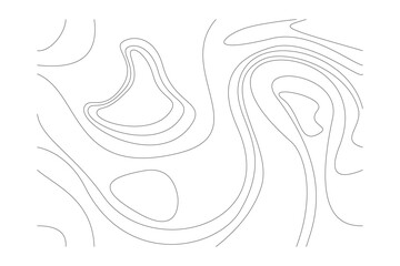Topographic contour lines as found on a map showing hills and valleys in vector