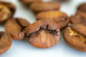 Special gourmet Brazilian coffee type Mogiana roasted in beans.