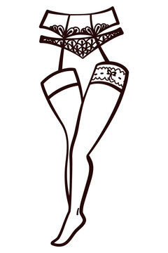 brown lingerie legs clip art preview